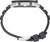 Cinturino per orologio subacqueo in silicone nero con chiusura in acciaio inossidabile