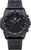 Orologio da uomo con quadrante nero e lunetta effetto ceramica, cinturino in caucciù