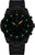 Orologio subacqueo con cinturino nero, quadrante nero, indici luminescenti verdi, data 31