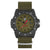 Orologio Luminox da uomo: cassa nera, quadrante verde oliva, cinturino in tessuto
