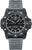 Orologio sportivo da uomo con quadrante nero e cinturino in silicone grigio, automatico.