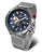 Orologio da uomo Vostok Europe con quadrante blu, cinturino in maglia argentata e look cronografo