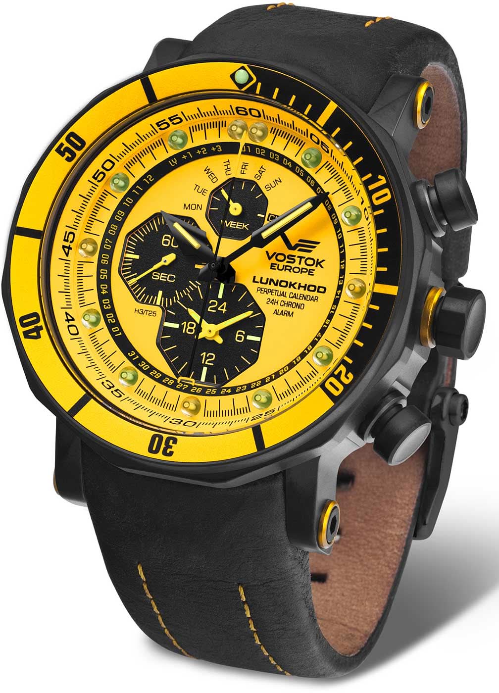 Orologio da uomo Vostok Europe Lunokhod-2 YM86-620C504 • Tritium • 30 ATM
