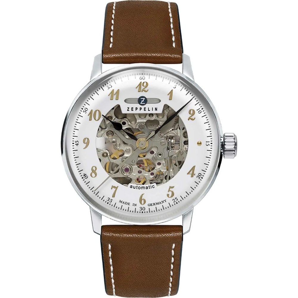 Zeppelin LZ 129 Hindenburg 8068-1 Herren • Skelett-Automatikwerk • Saphirglas