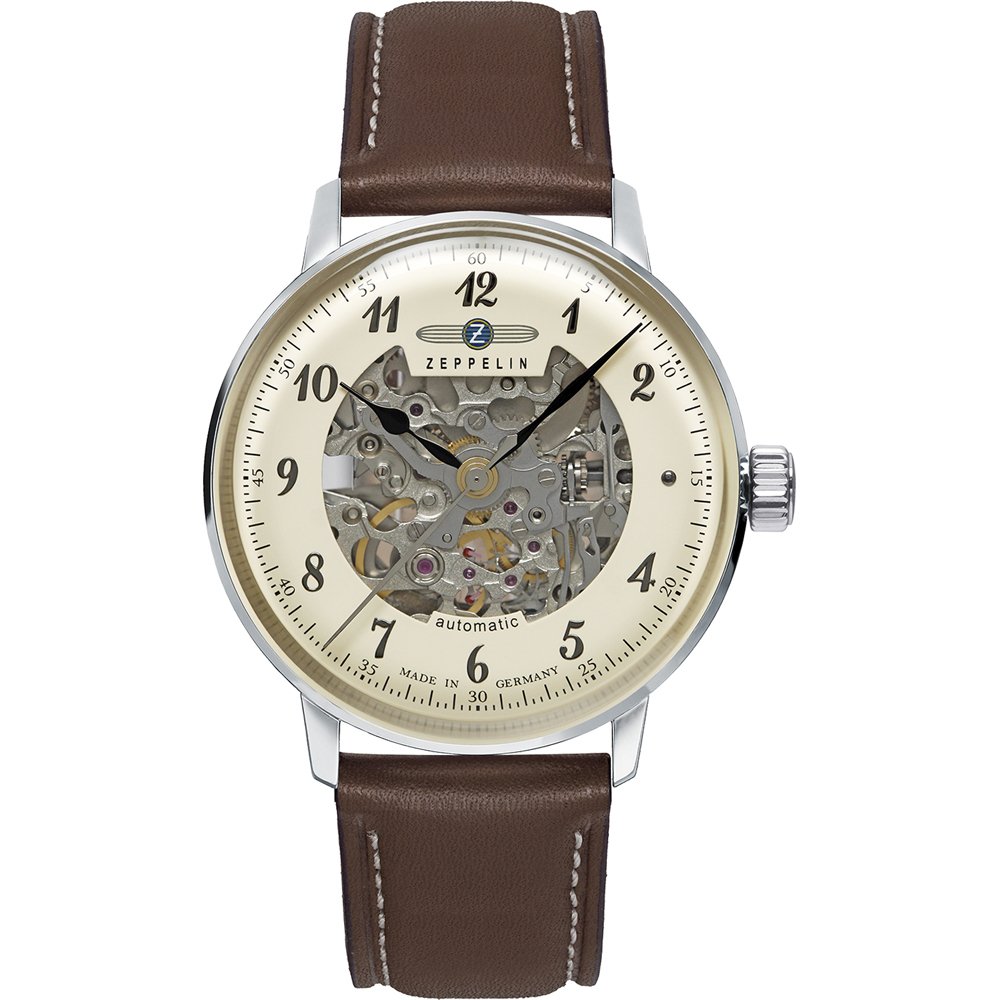 Zeppelin LZ 129 Hindenburg 8068-5 Herren • Skelett-Automatikwerk • Made in Germany