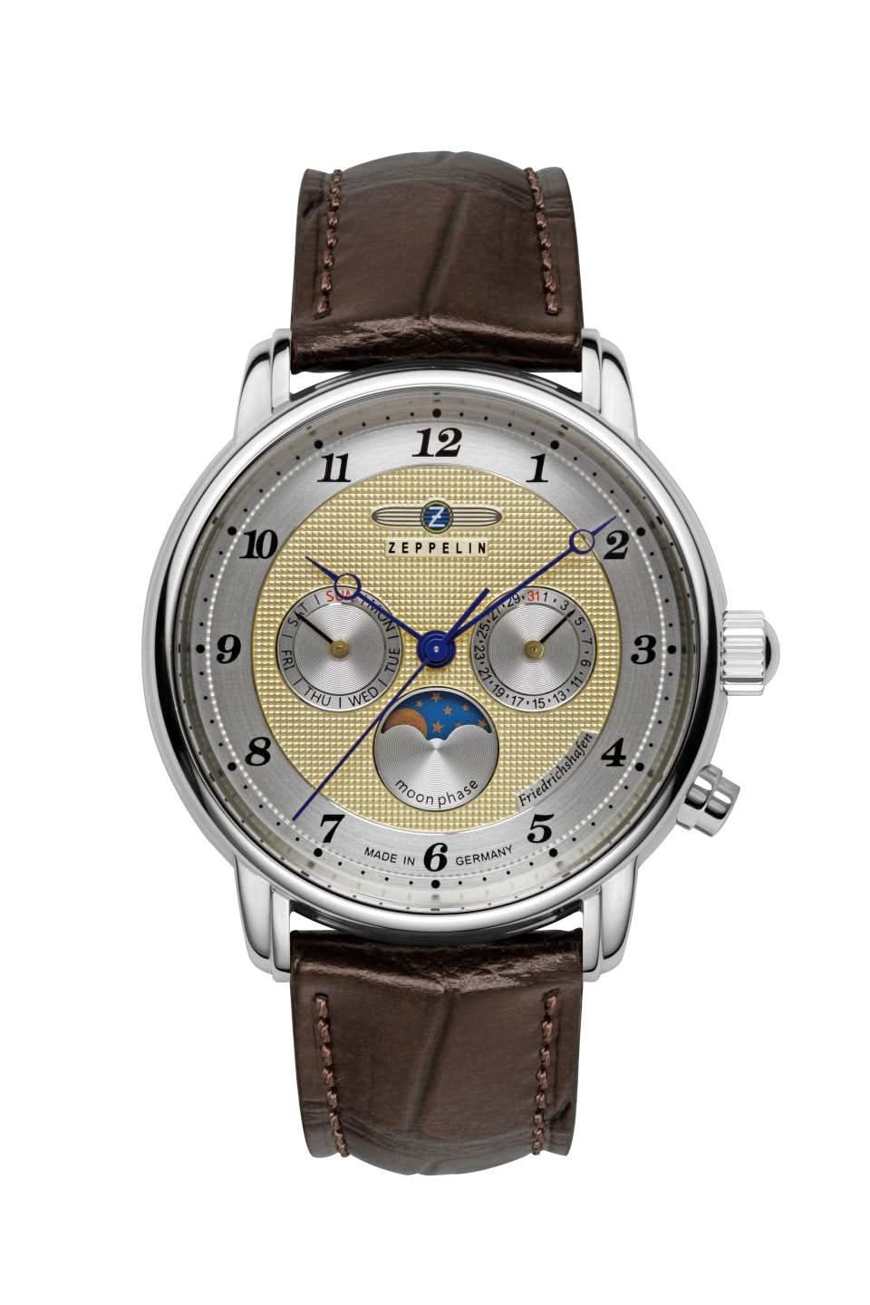 Zeppelin Friedrichshafen 8536-5 Orologio da uomo • Design storico dell'aviazione • Made in Germany