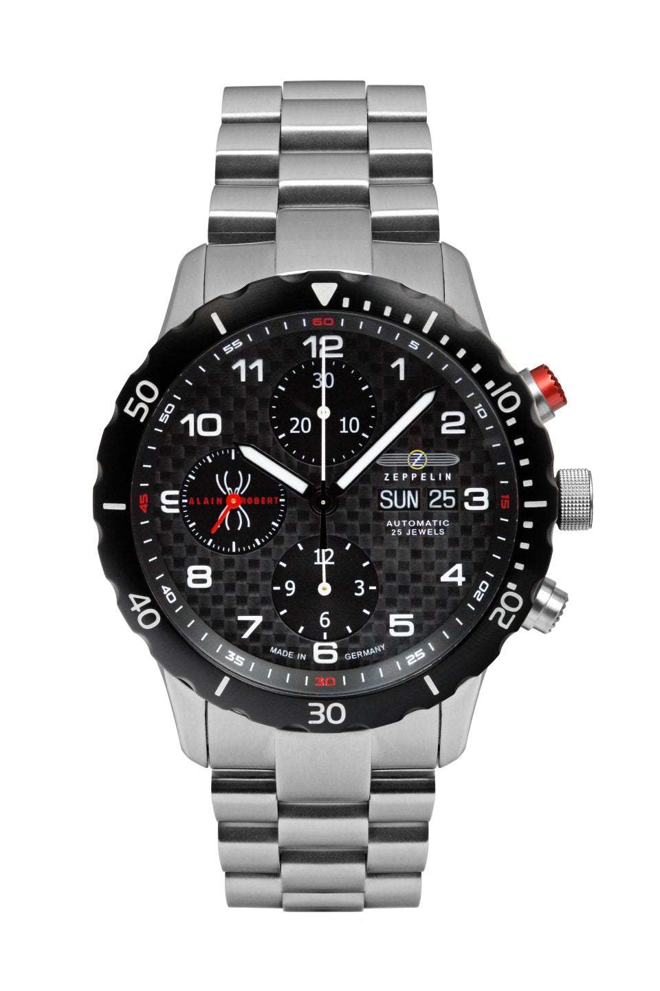Zeppelin NightCruise 7216M-2 Herrenuhr Schwarz • Sellita SW500 Automatikwerk • Saphirglas