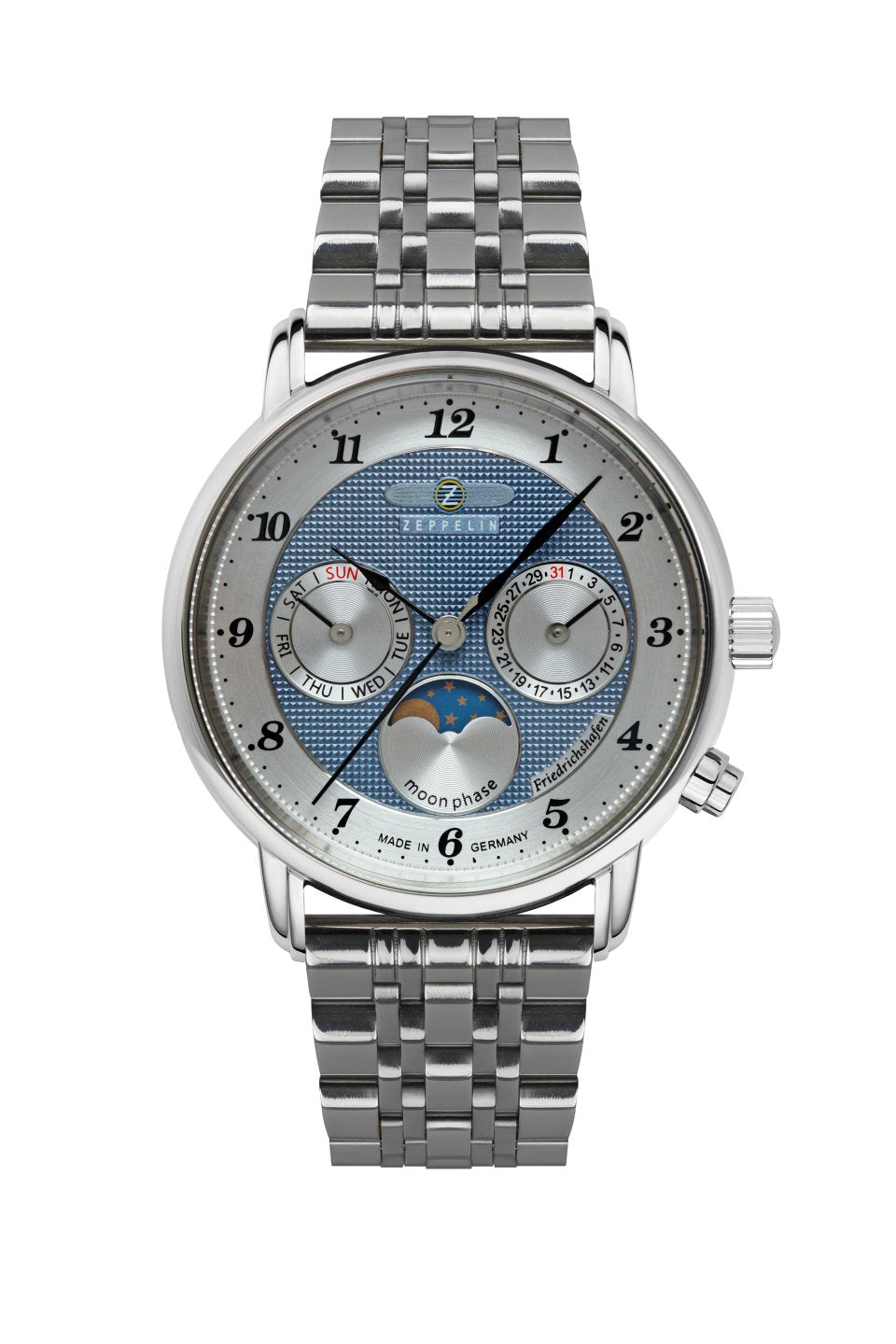 Zeppelin Friedrichshafen 8537M-3 Damenuhr Blau • Schweizer Quarzwerk Ronda 706.1 • Made in Germany