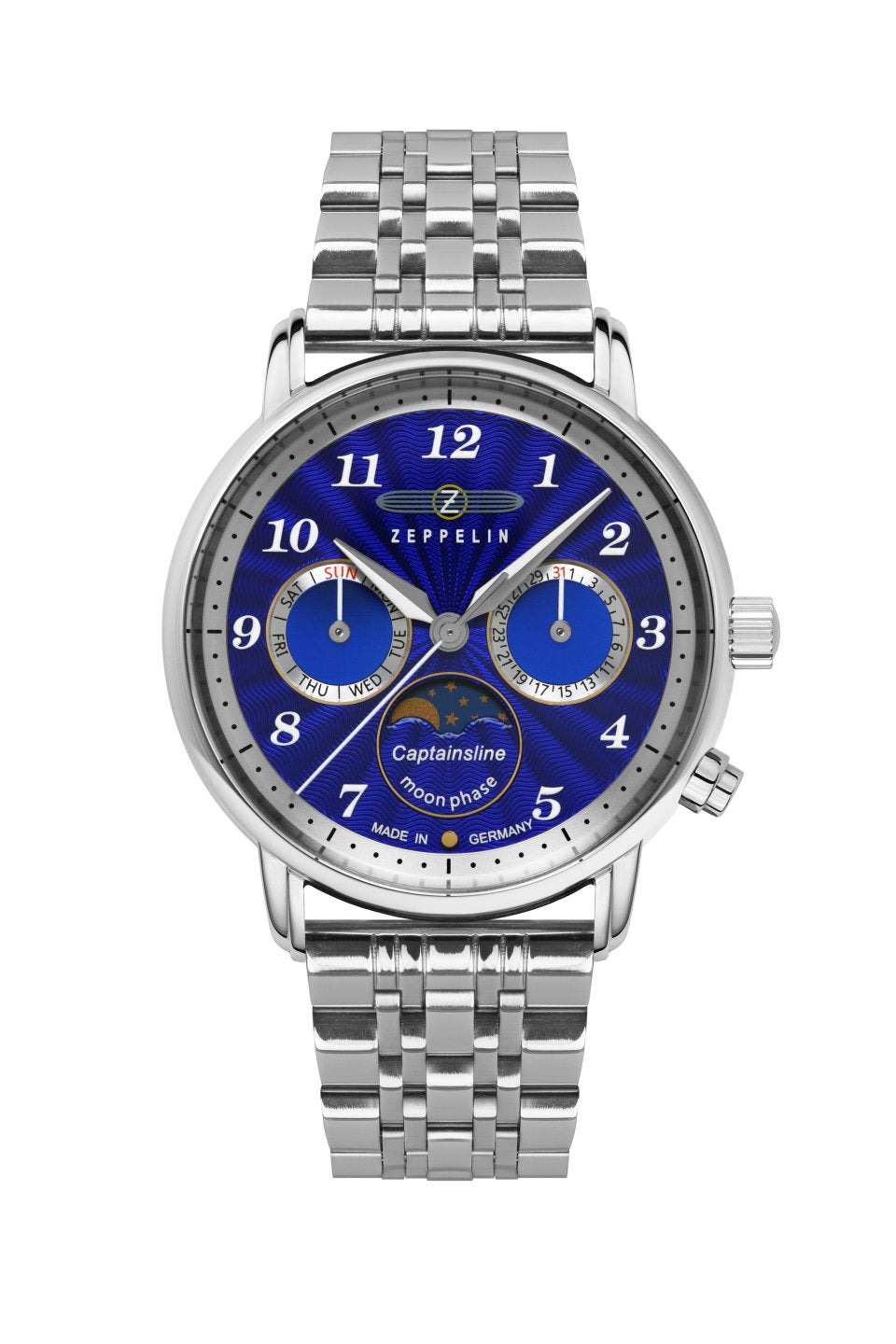 Zeppelin Friedrichshafen 8639M-3 Damen Armbanduhr Ultramarin • Schweizer Quarzwerk Ronda 706.1 • Made in Germany