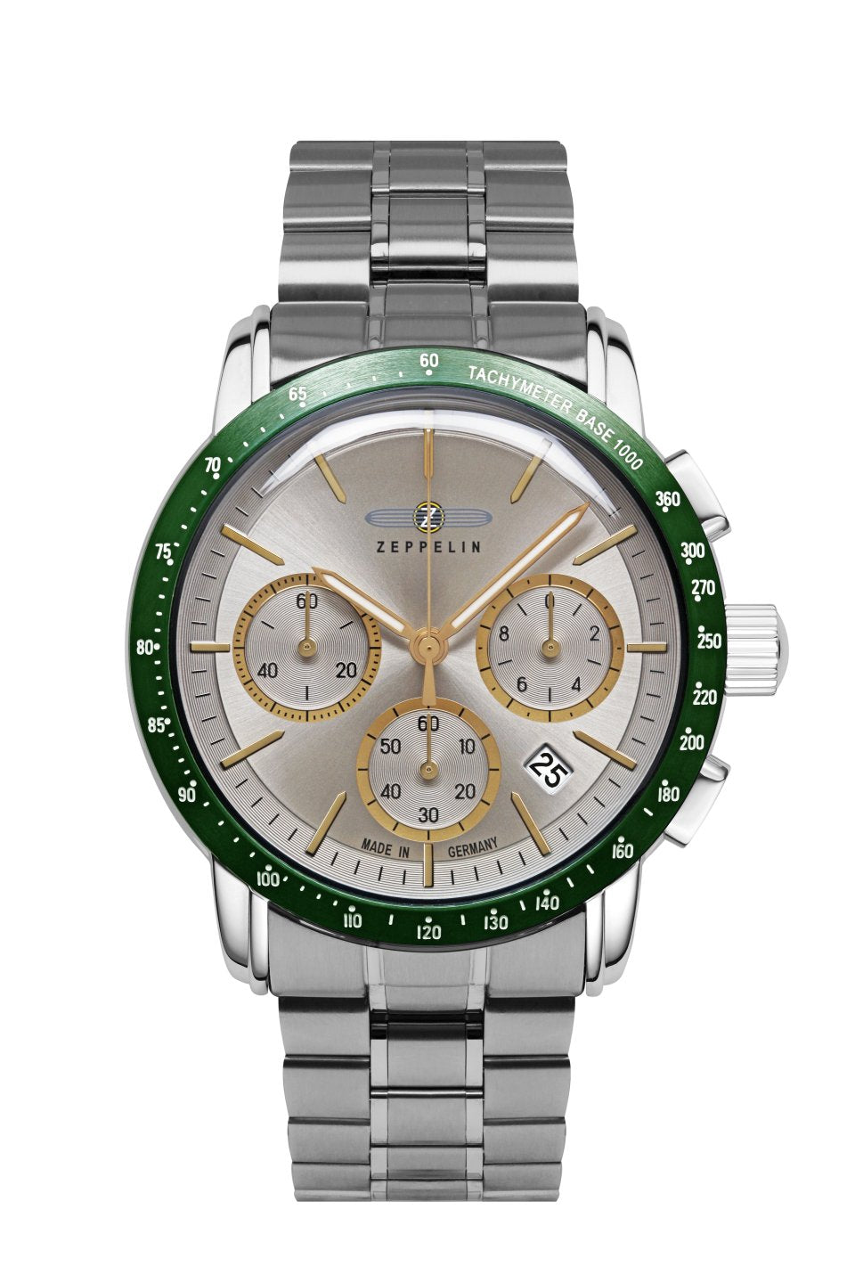 Zeppelin New York 8878MB-5 Herrenuhr Bicolor • Chronograph Miyota 6S20 • Mineralglas K1