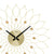 Großansicht Wanduhr: beiges Zifferblatt mit AMS-Schrift, schwarze Zeiger und goldene Elemente