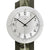 Wanduhr-Zifferblatt mit AMS-Logo, arabischen Ziffern und schwarzen Zeigern