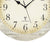 Detail der AMS Funk-Wanduhr: Radio-Controlled-Logo auf beigem Zifferblatt