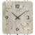 Quadrante di orologio da parete in finta pietra di cemento grigio con lancette nere e numeri 3, 6, 9, 12