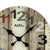 Orologio da parete AMS W9650 stampato brunastro • Movimento al quarzo • Vetro minerale