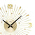 Großansicht Wanduhr: goldfarbenes Ziffernblatt, schwarze Zeiger und goldene Stäbe