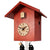 Rombach & Haas LIFE SK34-3 Orologio da Parete Rosso • Movimento Meccanico 8 Giorni • Originale Orologio a Cucù della Foresta Nera