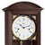 Quadrante di orologio da parete in legno con numeri romani e cornice color oro