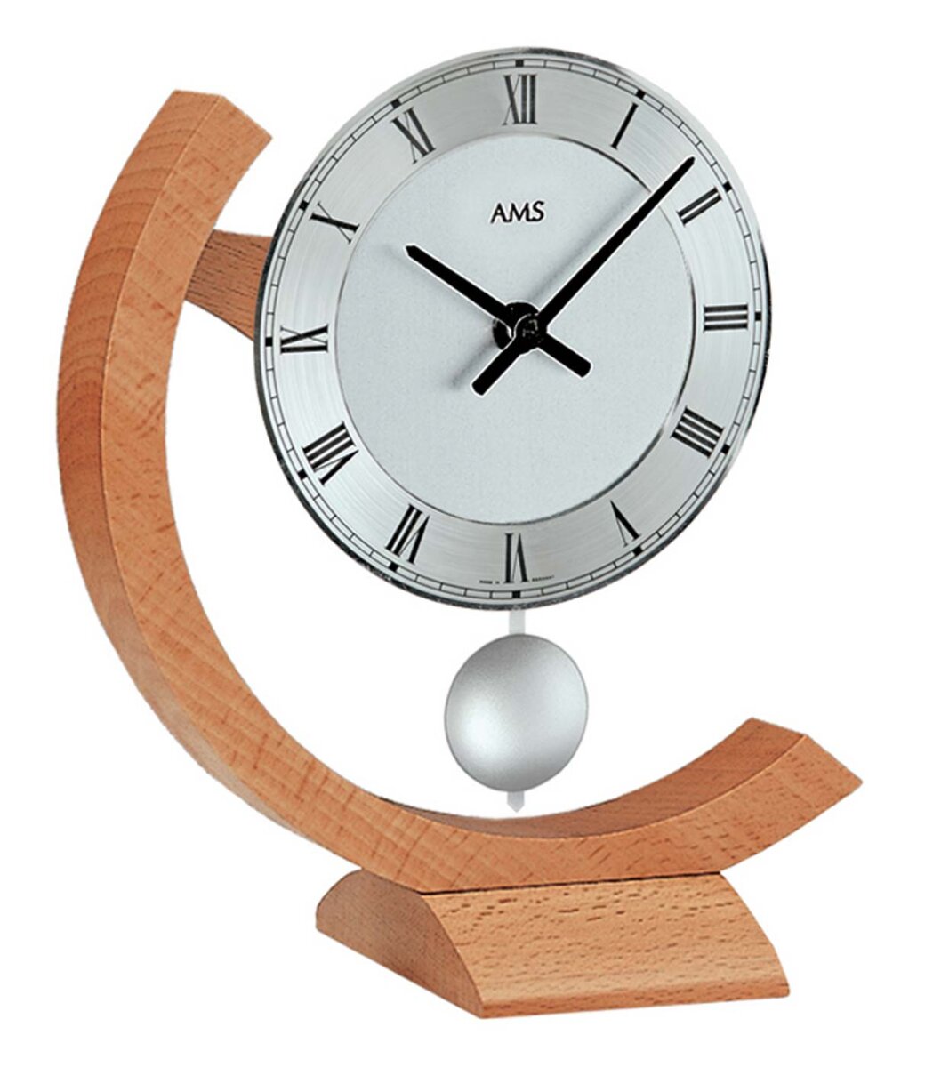 ASHILD Orologio da camino Classico Orologio a pendolo Retro Decorazione in legno massello Orologio a pendolo Ornamenti 25x35x13,5 cm