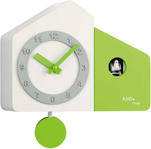 Orologio a pendolo moderno con suono di ruscello e eco - AMS Modello: 7395