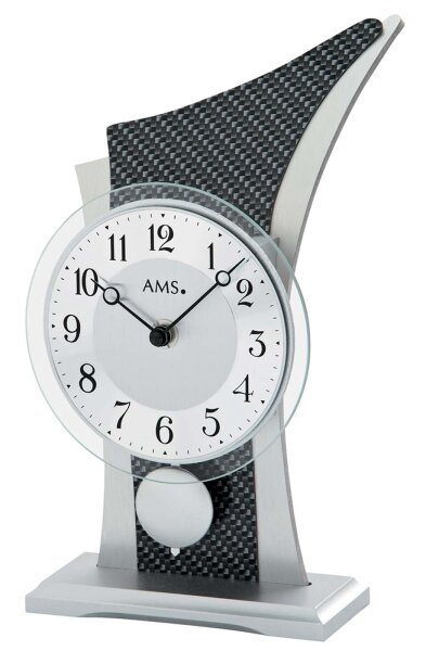 Orologio da tavolo con pendolo e cassa curva - AMS Modello: 1140