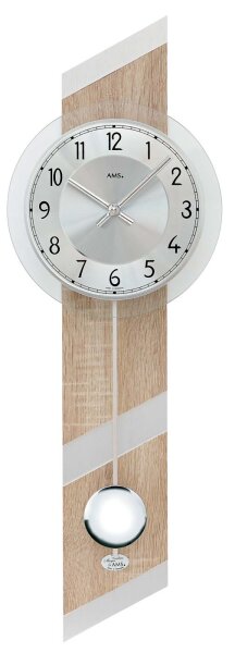 Orologio a pendolo con quadrante in metallo 23 x 69 x 8 cm - AMS Modello: 7415