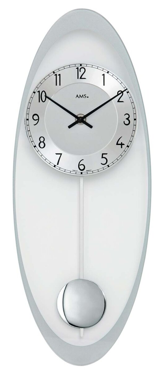 Antico orologio a pendolo con mobile impiallacciato