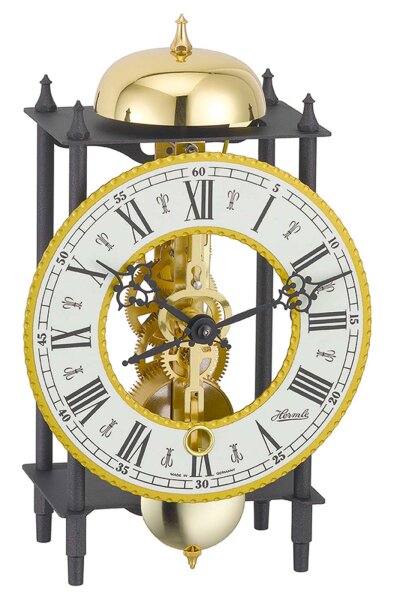 Orologio da tavolo nero con suoneria a campana - Hermle Modello: 23003-000711