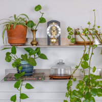 Orologio da tavolo nero con movimento scheletrato - Hermle Modello: 23015-740721