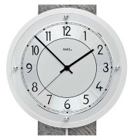 Orologio da parete radiocontrollato a pendolo con quadrante in alluminio - AMS Modello: 5216