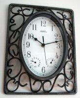 Orologio da parete classico con quadrante bianco al quarzo - AMS Modello: 9486