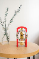 Orologio da tavolo rosso con movimento scheletrato - Hermle Modello: 23015-360721