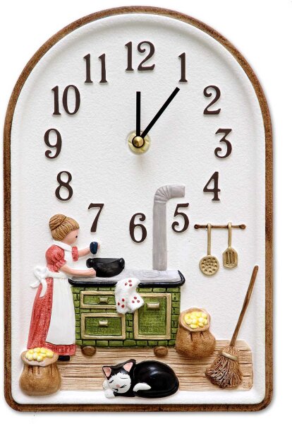 Orologio da cucina marrone "Nonna e Forno" - Terrastudio Modello: 03.0972