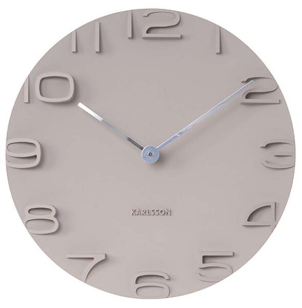 Karlsson - Tafelklok Pure Wood Grain - Mosgroen | Leen Bakker