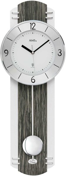 Orologio da parete radiocontrollato con pendolo moderno - AMS Modello: 5294