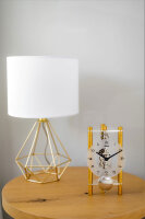 Orologio da tavolo in alluminio con movimento scheletrato...