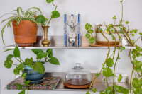 Orologio da tavolo in alluminio con movimento scheletrato - Hermle Modello: 23025-Q70721