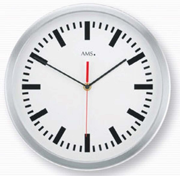 Orologio da parete design stazione ferroviaria 30 cm - AMS Modello: 5540