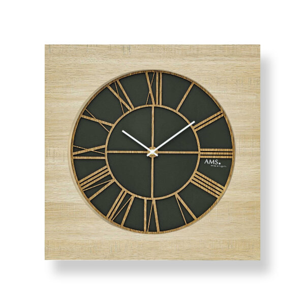 Orologio da parete classico 50 cm x 50 cm x 5 cm - AMS Modello: 9641