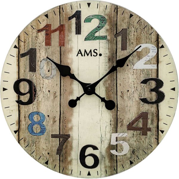 Orologio da parete moderno 40 x 40 x 4 cm - AMS Modello: 9650
