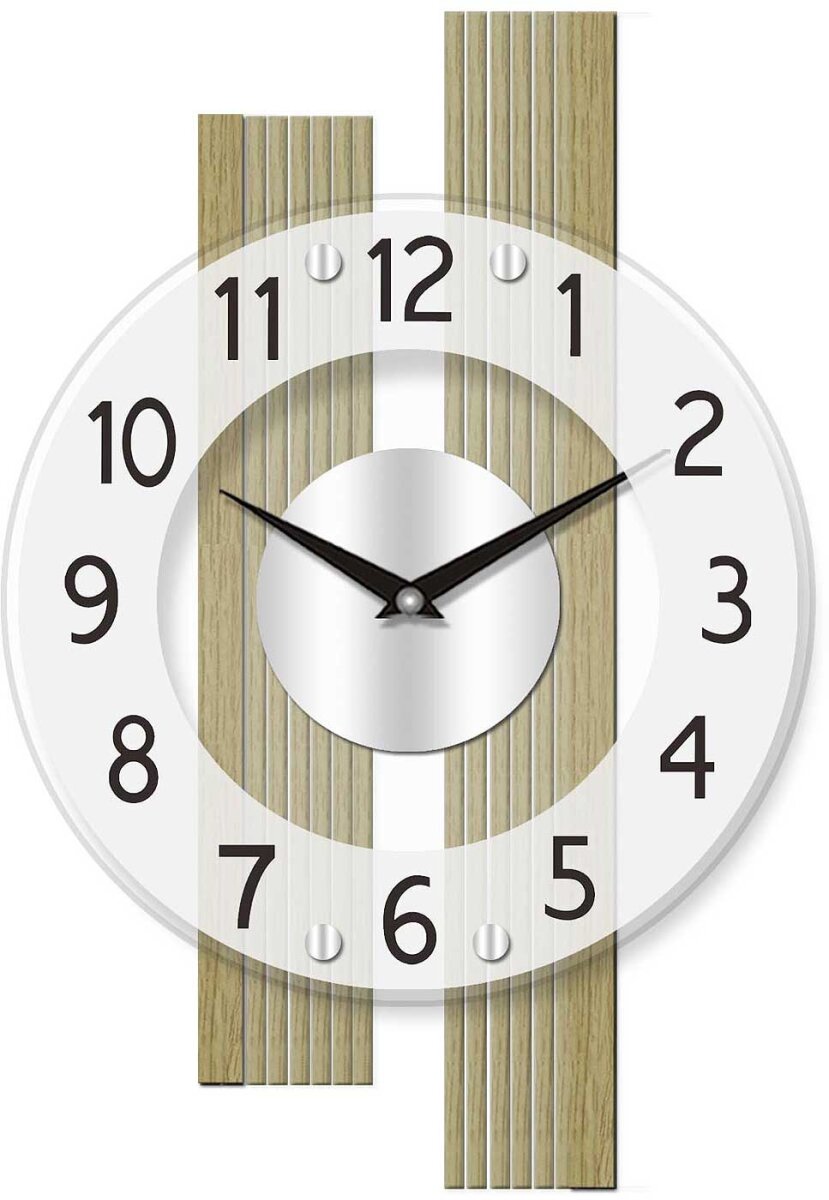 Orologio Da Parete Radiocontrollato Moderno Per Cucina - Argento, Design Essenziale, Ora Precisa Automatica - 3