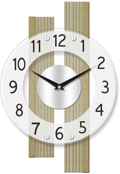 Orologio da parete radiocontrollato moderno 28 x 41 x 5 cm - AMS Modello: 5875