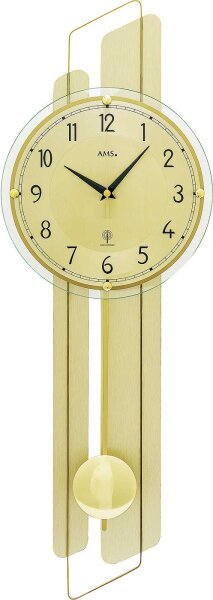 Orologio a pendolo moderno con inserto in fieno alpino - AMS Modello: 5329