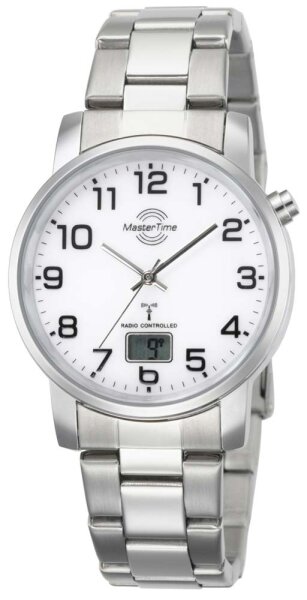 Master Time Orologio Uomo Radiocontrollato In Legno Di Noce, Quadrante Marrone, Modello MTGW-10749-81W