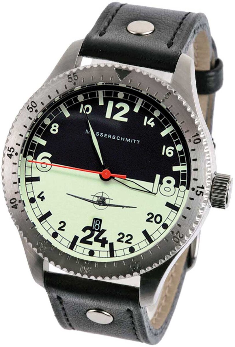 Messerschmitt 24 Hour Watch With a Glow in The Dark Dial Me108dr-24 for sale onl