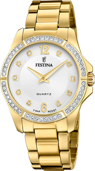 Orologio da donna con lunetta decorata con pietre di zirconia - Festina Modello: 20596_1