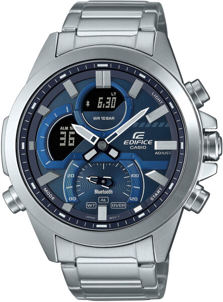Casio Orologio Uomo Analogico Con Quadrante Blu E Cinturino Argento – Stile Elegante E Impermeabile