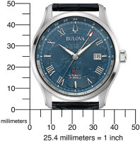 Orologio da uomo, datario, cinturino in pelle - Bulova Modello: 96B385