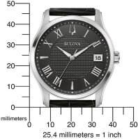 Orologio da uomo, datario, acciaio inox - Bulova Modello: 96B390