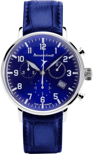 Orologio Messerschmitt ME-42-ALU-M, Uomo, Quarzo, Cassa 42mm, Maglia Milanese, Quadrante Effetto Alluminio